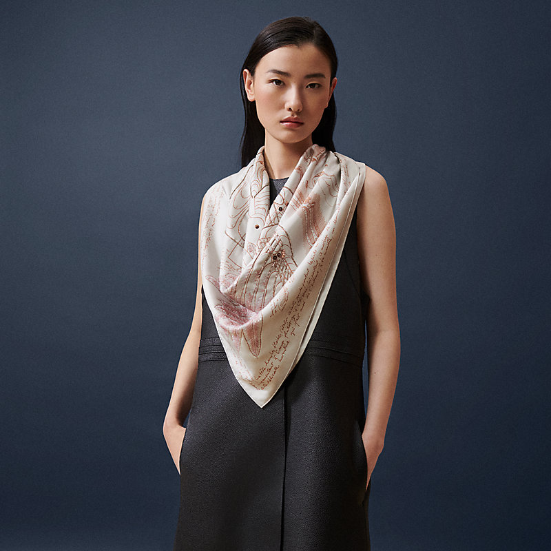 Le Pegase d'Hermès embroidered scarf 90 | Hermès Mainland China